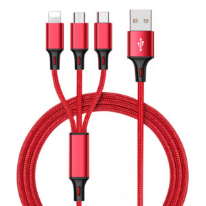 3IN1 Nylon braided USB Cable